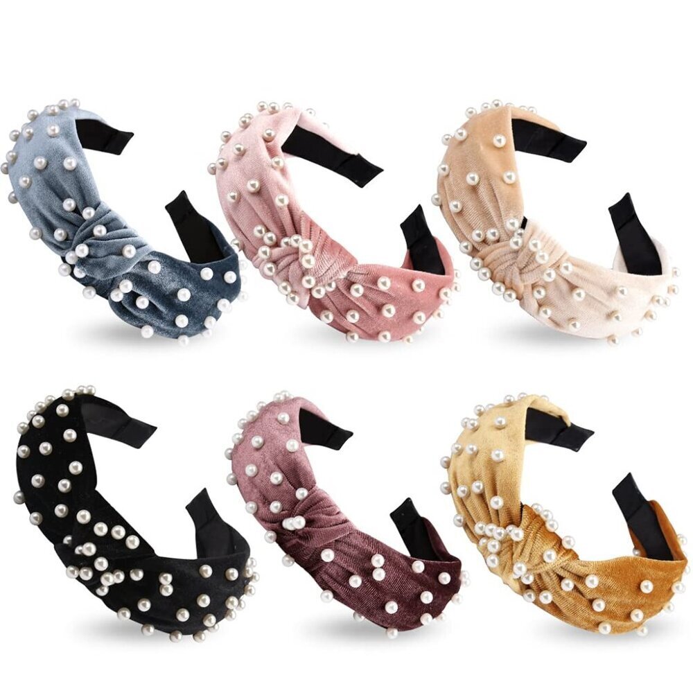 Top Knot Headbands Pack Women's Hair Accessories Wide Chiffon Elastic